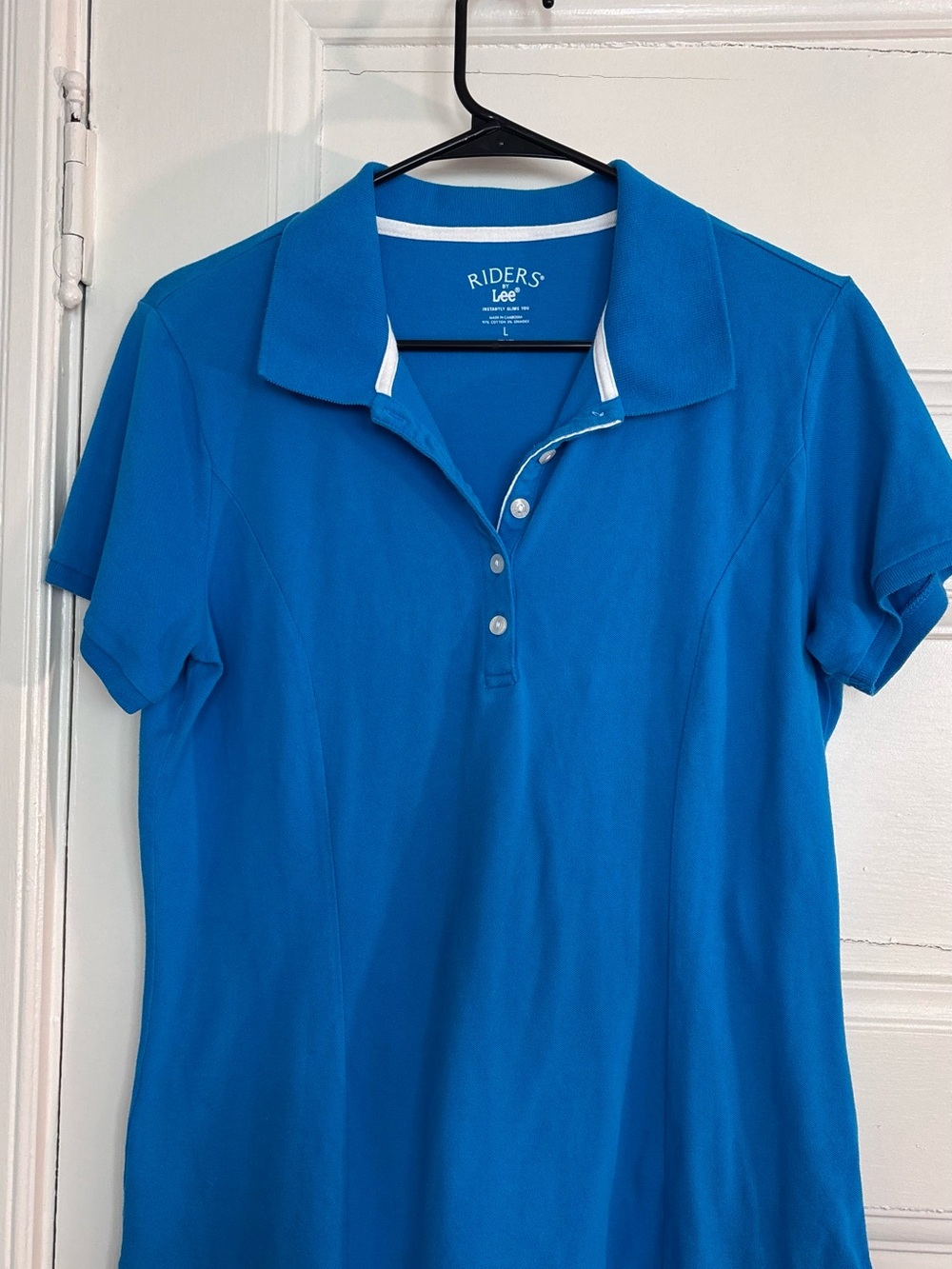 Lee Bright Blue Women's Polo Crop Top
